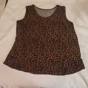 Tank top leopard shirt 3x (24W-26W) used 2 times